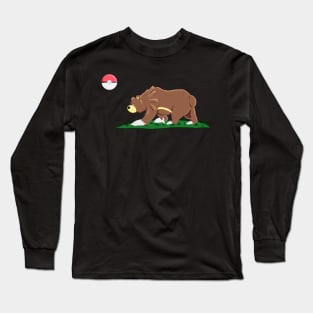 California PokyBear Flag Long Sleeve T-Shirt